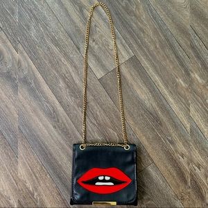 Red lips Nasty Gal purse